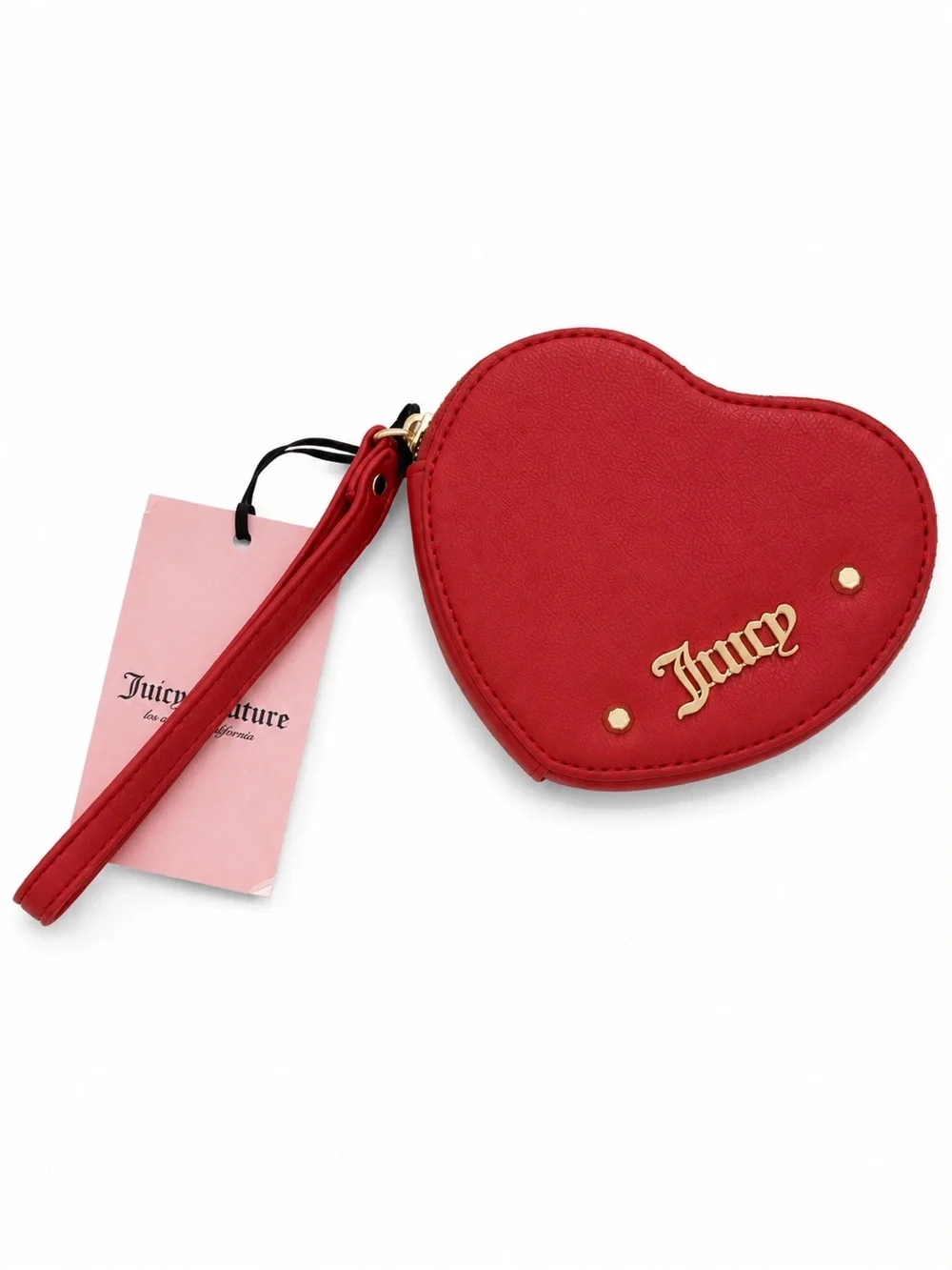 ❤️Juicy Couture Red Heart Zip Coin Purse Wristlet NWT Gift Set MSRP $39